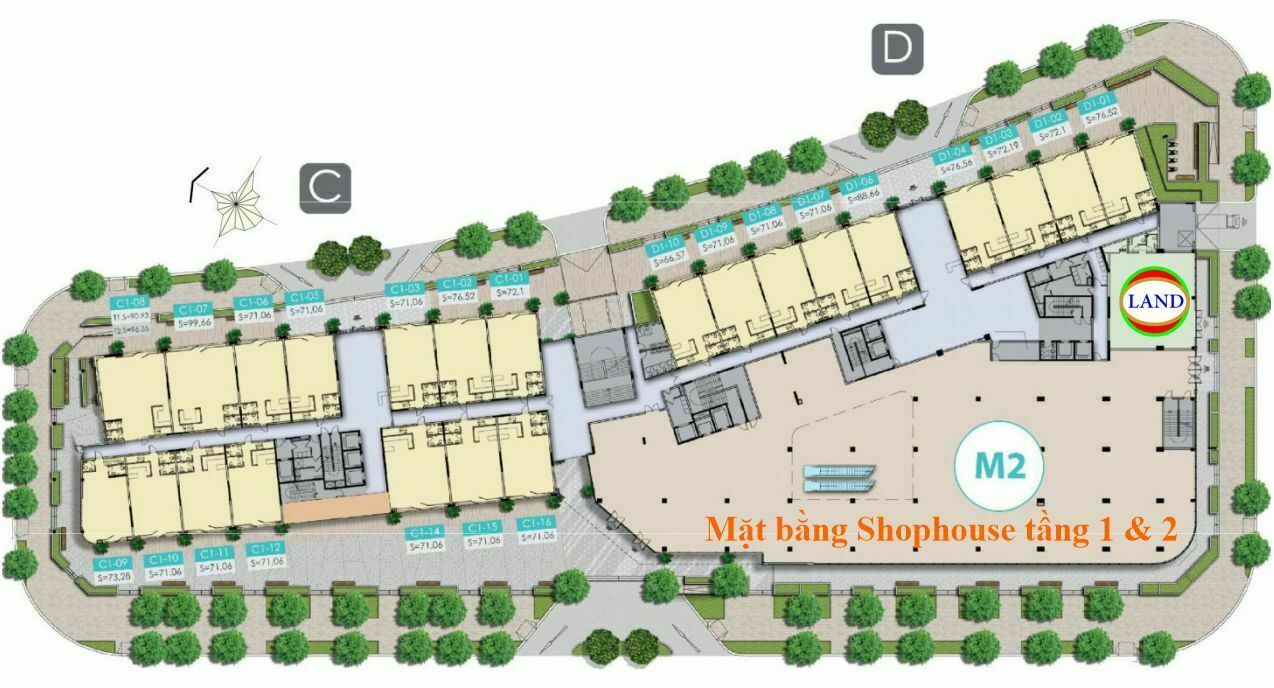mat bang tang 1 2 shophouse b1 b2 sarimi sala 1
