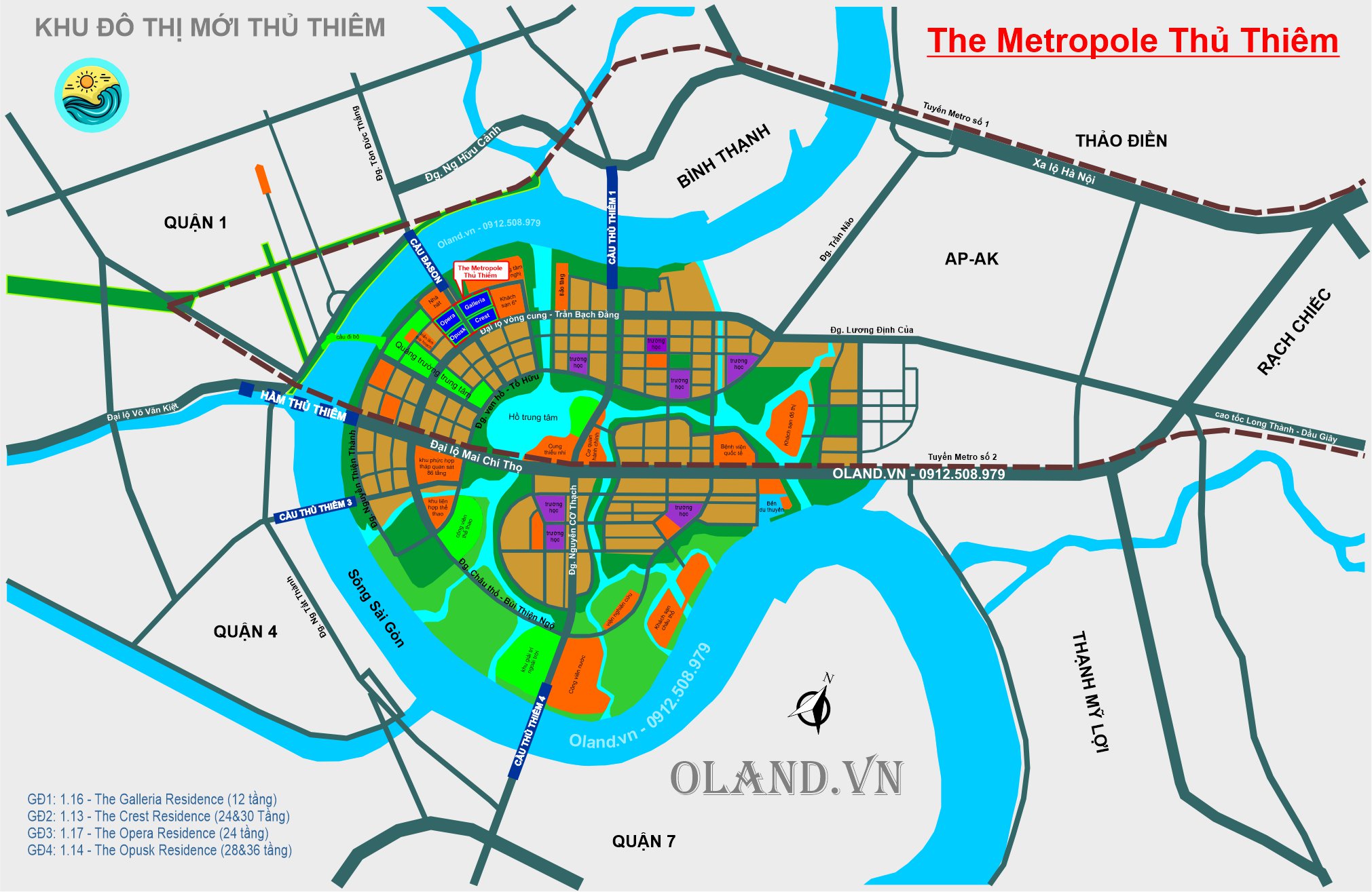 bản đồ vị trí the metropole thủ thiêm