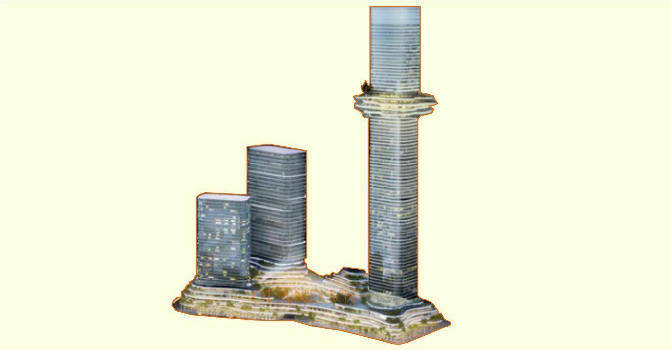 Phối cảnh tổng quan Empire City Tower Thủ Thiêm - tháp quan sát 88 tầng