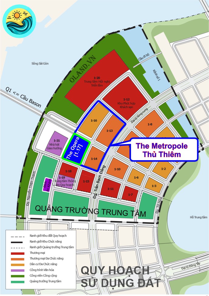 quy hoạch kết nối dự án căn hộ chung cư the opera residence - metropole sơn kim land